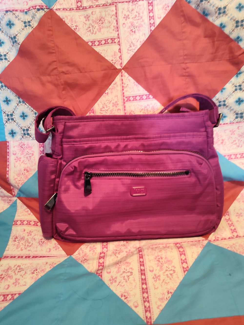 lug Shimmy Brushed Orchid Crossbody Shoulder Bag
